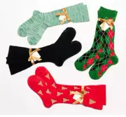 Tommie Copper 4PK Holiday Christmas Classic Over Calf Compression Socks X-Large