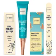 Onsen Secret, Nail Reboot Kit with Nail & Cuticle Conditioner Serum , 7 Piece Kit