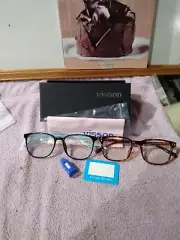 2 pair Visson Blue LIght Blocking Glasses ~ Prevents Headache & UV Glare B-1