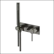 Abey Gareth Ashton 6BS-WS-GM Poco 3 Hole Bath/Shower Mixer Set - Gun Metal