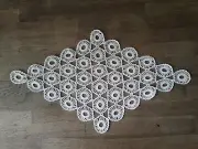 White Rectangular Table Runner Crochet Lace Doily Furniture Decor Tablecloth Pad