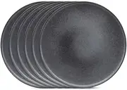 salt&pepper Hue Side Plates - Set of 6 - Black - Side Entree Plates