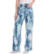 rag & bone Logan Indigo Watercolor Wide Leg Jean