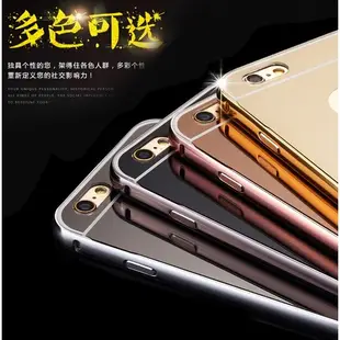 【風雅小舖】蘋果6plus金屬邊框 iPhone6s手機殼 i6外殼帶鏡面全包後蓋