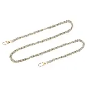 39" Purse Chain Strap with Buckles for Shoulder and Cross Body (Gray + Gold)