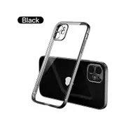 Iphone TPU Clear Case 14 Pro Max Soft Case Black ShockProof Cover