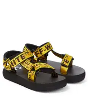 [Off-White Kids] Off-White Kids Logo jacquard sandals UK 0 yellow
