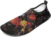 [BTCOWZRV] Water Shoes for Women Men Ornate Vase of Flowers Water Sports Shoes Slip-on Breathable Lightweight Athletic Aqua Sock