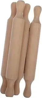 LeoLeoii 4pcs Rolling Pin Baking Tool Small Roller Pin Rolling Stick Baking Supplies Pastry Cooking Tool Kitchen Rolling Tools Dough Roller Pretend Toy Wood Roller Pin