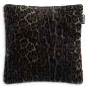 Apparis Brenn Leopard Faux Fur Pillow, Square