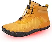 PUCHEN Barefoot Hiking Boots | Winter Shoes for Men | Wide Toe Box Waterproof Stylish Slip Resistant Fitness Walking Jogging Sock Sneakers Travel Lightweight Barefoot Yellow
