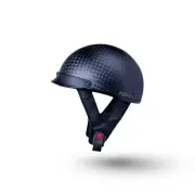 Kali Taz 2.0 Solid Matte Carbon Skull Cap Half Motorcycle Helmet