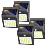 Wireless Solar Motion Sensor Security Lights for Outdoor, 4 Pack