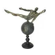Decorative Figure Dkd Home Decor World Golden Resin Gymnast Modern 29 x 16 x 33 Cm
