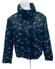 Milly Hayes Down Sequin Beaded Down Crop Puffer Jacket Sz. M