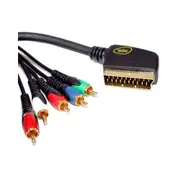 1.5m ISIX SCART to 5RCA Component Video & Stereo Audio AV Cable Cord Lead
