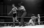 Bobby Czyz Walks To His Corner After Knocking Down Danny Long Old Boxing Photo