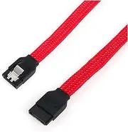1pcs/3pcs 50cm Sata3 7pin Data Cables 6gb/s Ssd Cable HDD Hard Disk Drive Cord Line with Nylon Braid Red Color Sleeved(1m 1PCS,8)