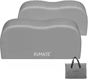 RVMATE RV Tire Covers, Dual Axle Wheel Cover (2 Pack) Fits 30"-33" Diameter Tires, Waterproof Anti-UV Grey Dual Tire Covers RV Accessories for Truck/Trailer