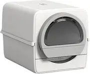 Fenteer Self Cleaning Cat Litter Box for Multiple Cats,Pull and Scoop,No Smell,Covered Litter Tray Semi Auto for Pets Large Cats