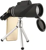 LAPYAPPE 1Pc Portable Telescope with Tripod Phone Stand High Definition Bird Watching Game Viewing Compact Single Tube Design for Images Black