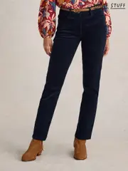 White Stuff Blue Brooke Straight Corduroy Trousers (AA7949) | $136