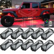 RGB LED Rock Lights Underbody Neon Strip Underglow Light Kit For Off-Road Truck