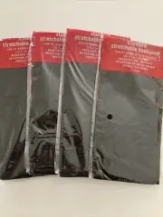 4 Black Standard Stretchable Reusable Washable Text Book Binder Cover New