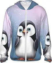 [LHBWCVN] UPF 50+ Light Jacket Full Zip Sun Protection Hoodie for Women Men Long Sleeve I Love Penguins Sun Shirts