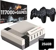 Kinhank Retro Game Console,Super Console X Cube with 50000+ Video Games, Classic Mini Gaming Systems for TV,Plug and Play,Compatible with PS1/PSP/N64/DC/MAME etc,Support 4K HD/AV Output(Cube 256G)