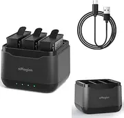 Coyktonty Battery Charger DJI Osmo Action4/Osmo Action 3,Quick Charger with USB-C Charging Cable Simultaneous Charging of 3 Batteries