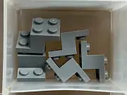 LEGO Parts - Dark Bluish Gray Bracket 3 x 2 x 1 1/3 - No 18671 - QTY 5