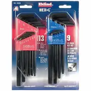 Eklind 17322 22-Pc. Hex-L Key Set, Extra Long, Inch & Metric - Quantity 1