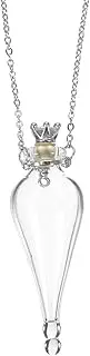 [JOINPAYA] Mini Glass Wishing Bottle Necklace Sturdy Glass Jar Pendant Decorative Bottle Chain