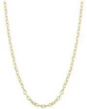 14K Italian Gold Rolo Link Chain Necklace