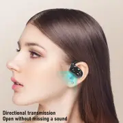 Open Earbuds Wireless Clip On Noise Cancelling 5.4 Headphone Color Touch Co WTD