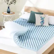 3 Inch Egg Crate Memory Foam Mattress Topper Cooling Gel Infusion Prevent Heat