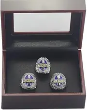 3PCS Fantasy Football Rings 2021 to 2023 Championship Rings Collection FFL Championship Trophy Gift Box Ring Display Box(13)