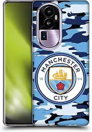 Head Case Designs Officially Licensed Manchester City Man City FC Blue Moon Badge Camou Soft Gel Case Compatible with Oppo Reno10 Pro+