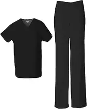 [Dickies] EDS Signature Unisex Scrubs Set 83706 Tuckable V-Neck Top & 83006 Drawstring Pant