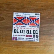 RC Car Tamiya HPI GENERAL LEE DUKE OF HAZZARD 1/24 25 Scale Decals Stickers Cut