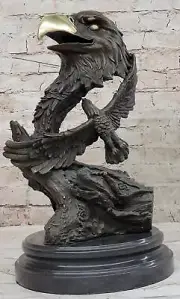 Hand Made Original Milo Eagle Falcon Head Genuine Bronze Sculpture Statue