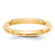 Solid 10K Yellow Gold 2.5mm Knife Edge Comfort Fit Men's/Women's Wedding Band Ring Size 11.5