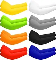 [Mudder] 8 Pairs Unisex UV Protection Arm Cooling Sleeves Ice Silk Arm Cover