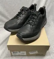 Clarks Men's Wave 2.0 Vibe Oxford Sneaker Black Leather 11.5 M