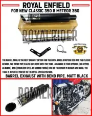 Royal Enfield "BARREL EXHAUST WITH BEND PIPE FOR METEOR 350 & NEW CLASSIC 350 (for: Royal Enfield)