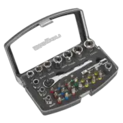 Socket & Bit Set 31pc 1/4"Sq Drive S01036 Sealey New