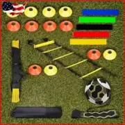 Soccer Agility Training Equipment Set with 20ft Agility Ladder 12 Soccer Cones