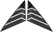 Car Rear Door Window Louver Triangle Shutters Decoration Panel Cover Trim Accessories Exterior Compatible For Honda Fit Jazz GR 2020-2022(Black Style)