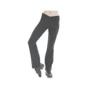Capezio 9998M Women's Size XL 32" Black Basic V-front Jazz/Yoga Pants